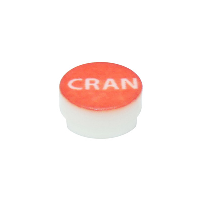 Btn Cap Printed Cran in White