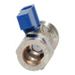 Shut-off Valve 3/4" BSP Male x 15mm Compression with Blue and Red Handles